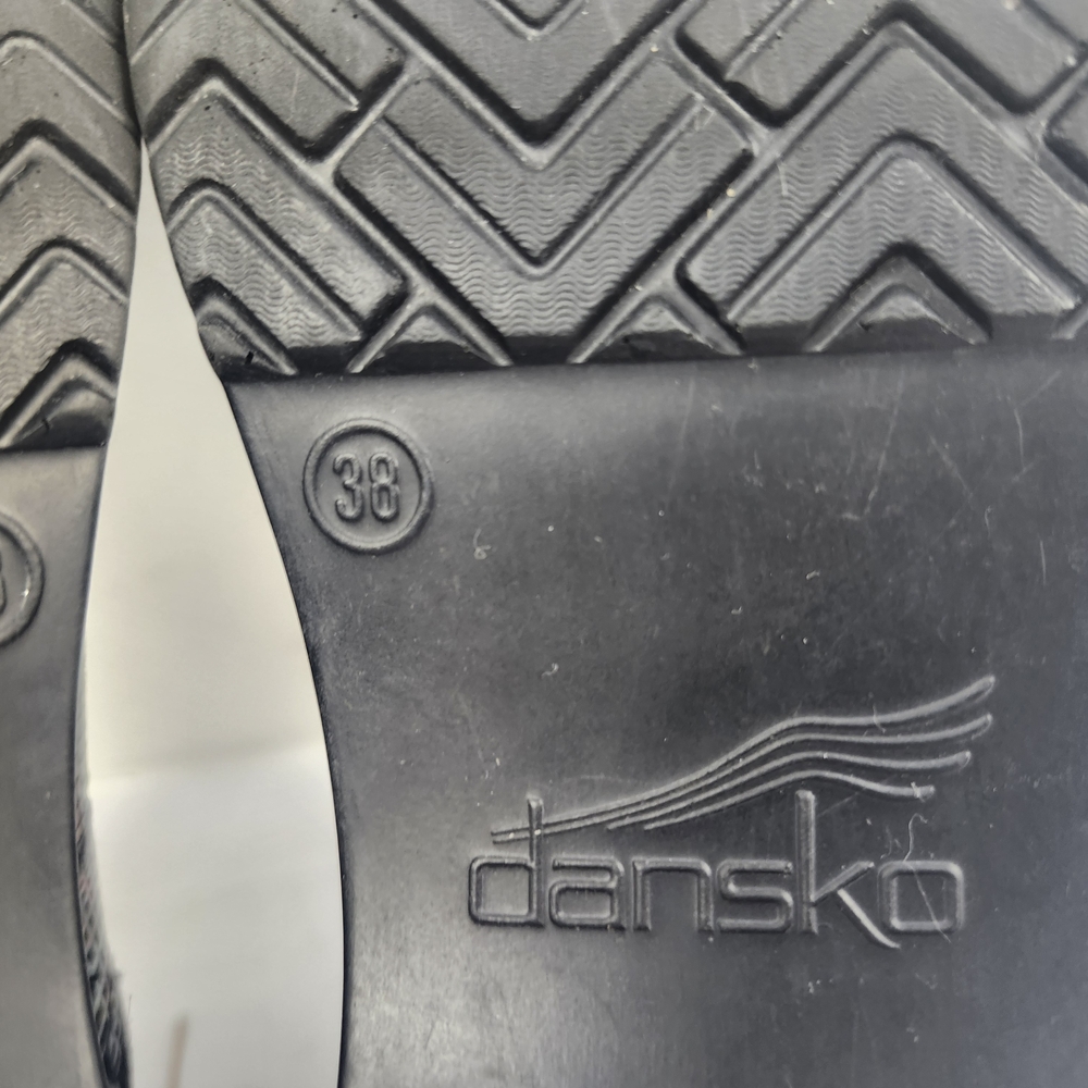 Dansko Multicolor Grid-Pattern Clogs - Picture 8 of 9